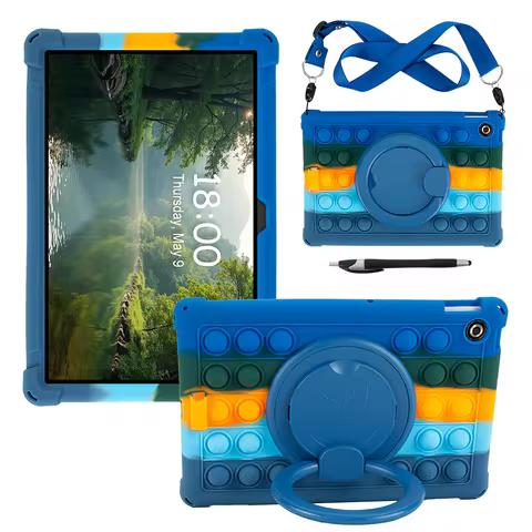 Bubble Soft Silicone Case for Lenovo Tab 10.1 TB311FU 2025 K10 2nd TB311XU 10.1'' Kids Safe Rotating