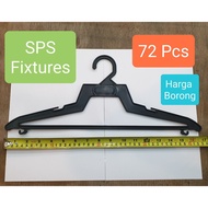 72 Pcs spsfixtures Clothes Hanger / Hanger Baju Murah / Hanger Baju dan Seluar / Hanger Baju Plastic