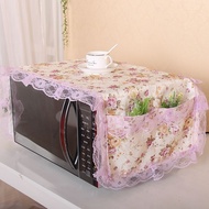 Korean Pastoral Fabric Microwave Oven Cover Lace Cover Anti-dust Cover Microwave Oven Cover Towel Anti-dust Cover