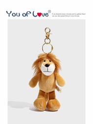 You of Love Little Lion Schoolbag Pendant Doll Girl Keychain Cute Doll Plush Bag Ornaments