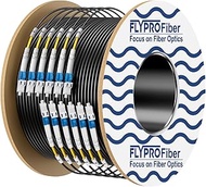 6 Core Industrial TPU OS2 LC to LC Outdoor Armored Fiber Optic Cable, OS2 Fiber 6 Strands Single Mod