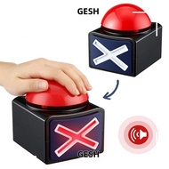 GESH Game Answer Buzzer, Trivia Quiz ABS Red Game Buzzer, Sounding Toy with Sound Light Alarm Button