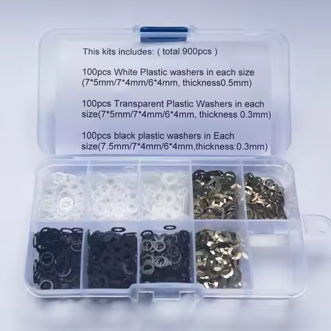 900pcs/Lot in Box Scissor Repair Kit Hairdressing Scissor Accessory Plastic 7*5/7*4/6*4mm Washers Ba