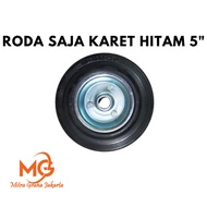 MGJ 1 Pcs Roda Troli 5 " Inch WO Whell Only / Roda Karet / Roda Troly / Roda Etalase / Roda Gerobak