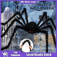 MIC Spider Web Super Large Spider Triangular Web Halloween Decoration Props Party Trick Plush Spider