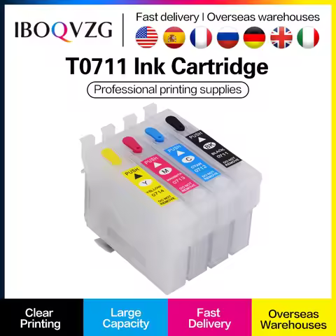 T0711 T0712 T0713 T0714 Refillable Ink Cartridge Use For EPSON DX7450 DX8400 DX8450 DX9400F D78 D92 