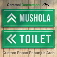GANTUNGAN CUSTOM DIRECTION SIGN GUIDE DIRECTION INDICATOR OWN WRITING WOODEN BOARD HANGING SIGN BOAR