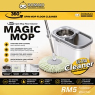 DOMAIO 360 SPIN MOP FLOOR CLEANER SETl 360 SPIN MOPl MAGIC MOPl SPIN MOP FLOOR CLEANERl HAND FREE SP