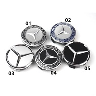 พร้อมส่ง 4 ชิ้น ฝาครอบดุมล้อรถยนต์ 75 มม. อุปกรณ์เสริม สําหรับ Mercedes-Benz C200 E260 E300 S350S600