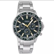 Original Men Bannon Green Dial Silver Stainless Steel Watch BQ2492 Jam Tangan Lelaki