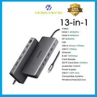 UGREEN 13-in-1 USB-C Hub  HDMI 4K@60Hz DP 4K@60Hz USB 3.2 10Gbps Gigabit Ethernet 100W PD SD/TF Read