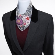 真絲和服領巾圍巾, 日本古著小紋絹布再製, 日本手工製, 直送