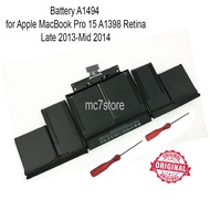 Original Battery A1494 for 15 A1398 Retina ME293 ME294 Late 2013-Mid 2014 Free Screwdriver