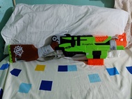 NERF SlingFire Zombie Strike 2014 RARE blaster darts lever-action Retaliator Recon SLINGSHOT Mallow Bricks