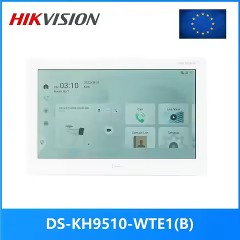 HIKVISION international version 10 inch DS-KH9510-WTE1(B) Indoor Monitor,802.3af POE, app Hik-connec