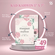 KAD KAHWIN 5X7 inch | KAD JEMPUTAN 5X7"