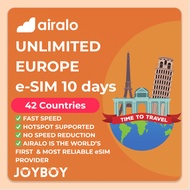 🌏 UNLIMITED EUROPE eSIM by Airalo – Travel-Ready Data Package (No Physical SIM!)