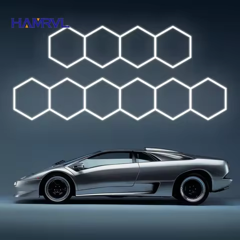 Honeycomb lamp LED ceiling light group 6500K white light 110-240V voltage Suitable for garage barber