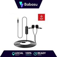 YICHUANG(YC-VM50)-3.5MM TO TWO MIC With Noise Reduction All-Pointing Collar Clip Microphone