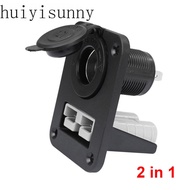 HYS 2 in 1 Flush Mount Anderson Plug 12V 24V Socket Charger Recessed Plate for Caravan Camper Boat T