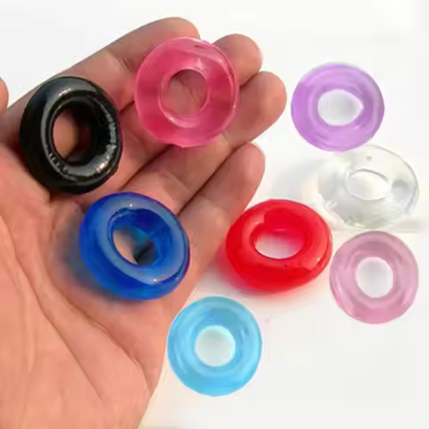6Pcs Cock Ring Fun Safety Material Multicolor Exquisite Wireless Add Happiness Washable Delay Ejacul