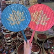 Lotus-Shaped Woven Bamboo Fan