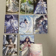 Flower Wedding Series Single Card Conan Naruto Genshin Eva Gold Sign Flash Card diy Card Collection 