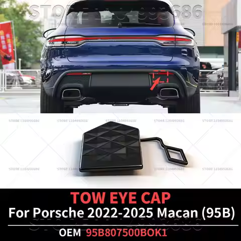 For Porsche 2022 2023 2024 2025 Macan Base S GTS T (95B) Rear Bumper TOW EYE CAP OEM 95B807500BOK1 9