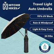 Hitchie A085 Travel Light Mini Folding Automatic Umbrella Payung Lipat Kecil Automatik UV Tahan Lasa