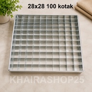28x28 cm brownie pan with dividers, contents 100 boxes. Quality brownie pan with dividers. baking tr