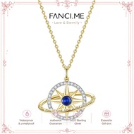 FANCIME "Stellar Promise" Sapphire September Birthstone Sterling Silver Necklace