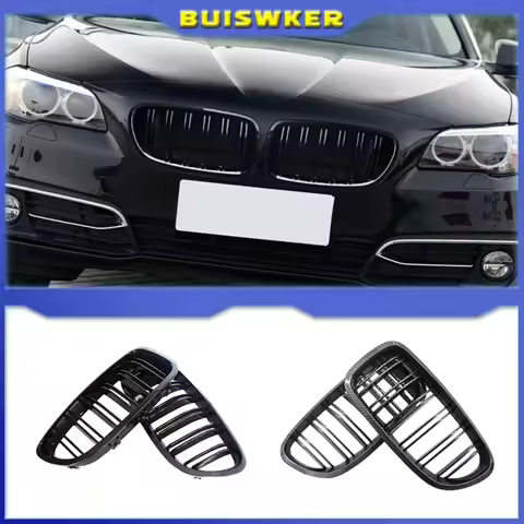 Grill Grille Gloss Black Kidney Sport for BMW F10 F18 F02 F11 M5 10-15 Dual Slat
