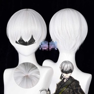 [READY JKT] Ywailisi - 9S wig Nier Automata cosplay short white wig for men