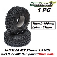 Boom Racing HUSTLER M/T XTREME 1.9 MC1 Rock Crawling Tires 4.19x1.46 SNAIL SLIME Compound Foams Ultr