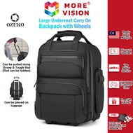 OZUKO Large Capacity Trolley Backpack 2 Wheels Waterproof Business Laptop Travel Luggage Bag High Quality Beg Galas