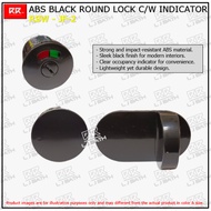 RSW - JF-2 - ABS black round lock c/w indicator