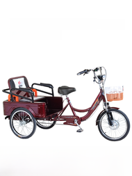 Elderly Pedal Tricycle Adult Electric Power Pedal Scooter Human Exercise Passenger and Cargo Two-Pur