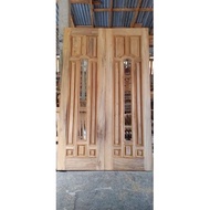 Unik Pintu kupu tarung model spanyol bahan kayu jati Diskon