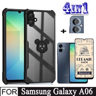 Samsung A06 4 in 1 Shockproof Phone Case for Samsung A05 A05s Camera Lens Ceramic Tempered Glass Scr