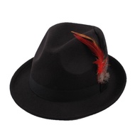 Fedora Hat Feather Decors Fedora Hat Panama Dress Up Topper Hat Retro Jazz Jazz Hat Men Women