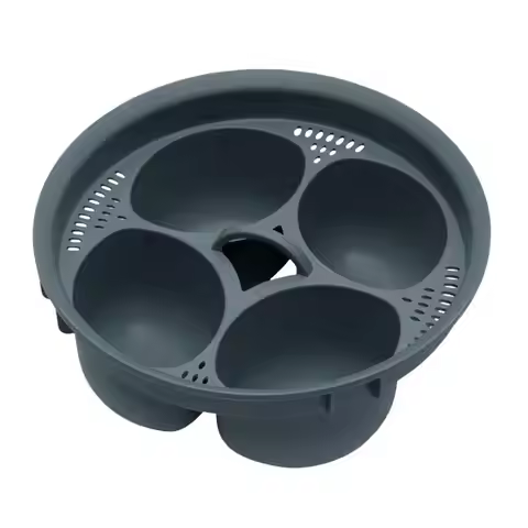 Food Grade 4-Hole Silicone Egg Steamer Heat-Resistant Egg Boiler For Kitchen Cooking