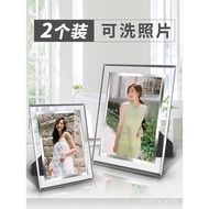 qK0f ✨photo frame for couple✨Print Photos Crystal Frame Tabletop5 7 6 8 107-Inch Creative Glass Cust