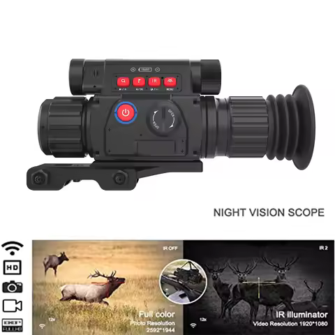 ZIYOUHU Clip-On Night Vision Aim Sight Scope Infrared Digital Ballistic Monocular Laser Rangefinder 