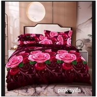 KATUN BON1TA MOTIF BED SHEETS 1SET 180x200 160x200 120x200 90x200 FREE PILLOW COVER & BOLSTER / HOME