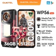 [LOCAL STOCK] OUKITEL WP56 5G 36GB+512GB 16000mAh 45W Fast Chraging 1000Lumen Camp Light ​​Rugged Ph