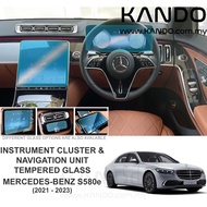 Mercedes Benz S580e Tempered Glass Protector Benz W223 S-Class GPS Screen Mercedes W223 Tempered Gla