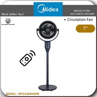 Midea MFG180R0APB 3 Blades 7 Inch Circulation Fan With 3 Speed Levels & Remote Control