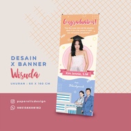 Banner Wisuda Individu, XBanner Individu, XBanner Sidang, Desain