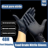 【CW】100ชิ้นกล่องสีดำถุงมือยาง Oil-Proof ถุงมือไนไตรล์ทำงานห้องครัวซักผ้าในครัวเรือนจานสวนทำความสะอาด 1