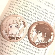 2Pcs/Lot 58mm Bungou Stray Dogs Pin Anime Funny Ryunosuke Akutagawa Nakajima Atsushi Character Brooc